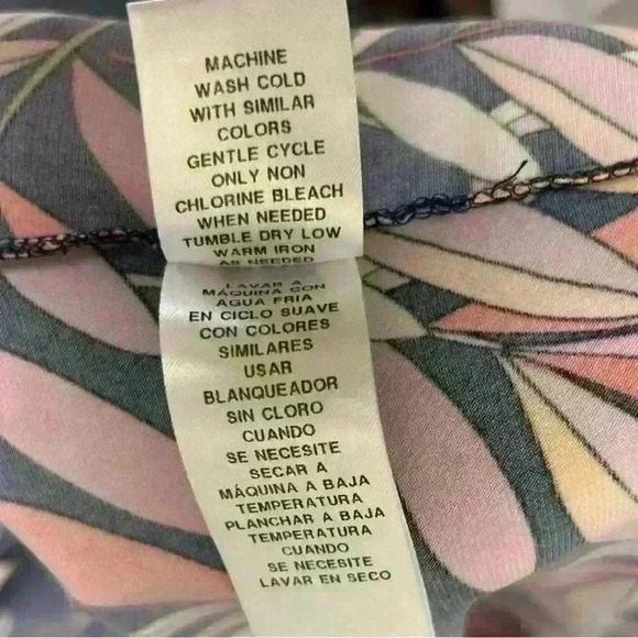 Maggie London Multicolor V Neck Cap Sleeve Wrap Dress Size 6 - Picture 9 of 15